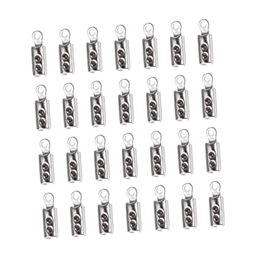 Homoyoyo 100 Stück Charm-Schnalle armbandverschluss verschluss für armbänder schlüsselketten schlusselketten Ende Verschlüsse Haken schmuck Edelstahlschnalle selbstgemachte Schnalle Silver von Homoyoyo