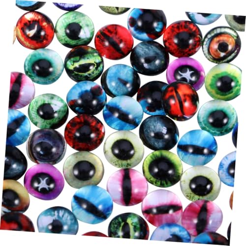 Homoyoyo 100 Stück DIY Glasaugen Tieraugen Glasperlen für Schmuckherstellung Bastelzubehör Robust Glatt Vielseitig für Armbänder Halsketten und Dekorationen von Homoyoyo