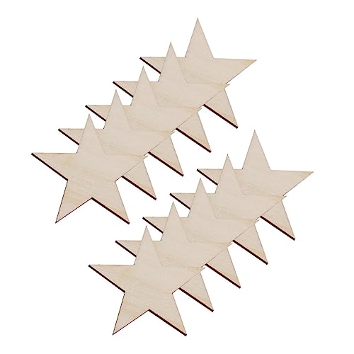 Homoyoyo 100 Stück DIY Holzsterne Bastelset für Malen und Gestalten Holzscheiben für Kreative Dekorationen Sicher und Glatt für Weihnachten und DIY Projekte von Homoyoyo