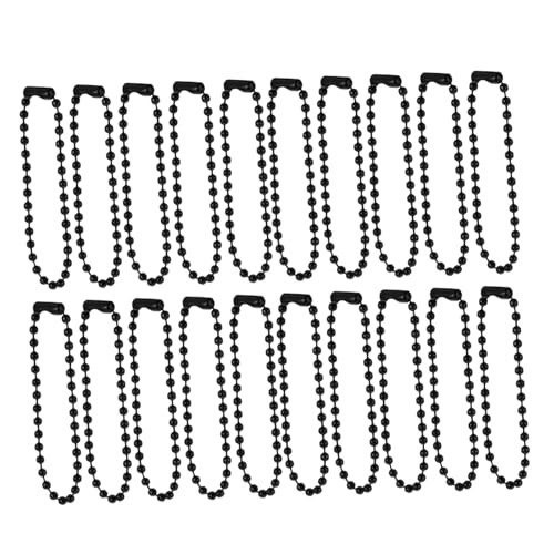 Homoyoyo 100 Stück DIY Kugelkette Schwarz für Schlüsselanhänger Basteln Schmuckketten Langlebig und Hautfreundlich mit Farbigen Kugeln für Vielseitige Dekoration Zufällige Zufällige Farbe von Homoyoyo