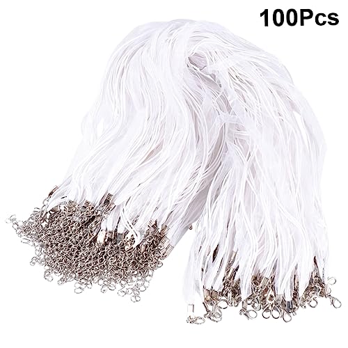 Homoyoyo 100 Stück DIY Schmuck Kordel Wachs Flexible Schnur für und Armbänder mit Verstellbarem Verschluss und Metallring für Schmuckherstellung Weiß Homoyoyo 100 Stück DIY Schmuck Kordel Wachs Flexible Schnur für und Armbänder mit Verstellbarem Verschluss und Metallring für Schmuckherstellung Weiß von Homoyoyo