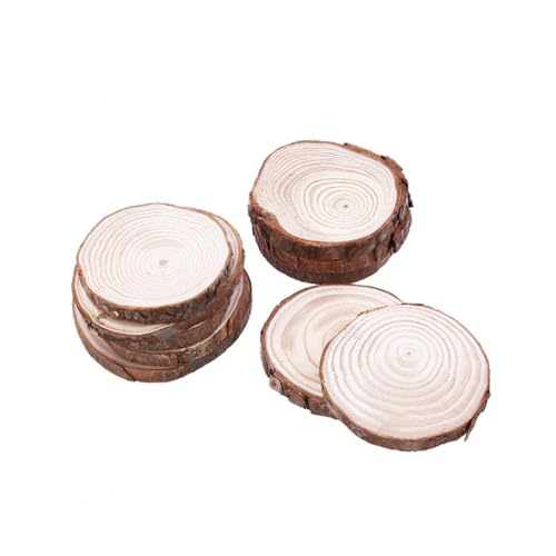 Homoyoyo 100 Stück Dicke Runde Holzscheiben Natürlichem Kiefernholz für DIY Bastelprojekte Unvollendete Holzplatten Baumscheiben zur Dekoration von Hochzeiten und Feiertagen von Homoyoyo