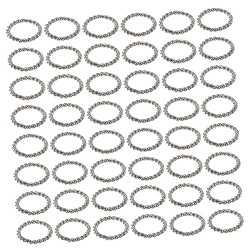 Homoyoyo 100 Stück Edelstahl Schmuck Verbinder Verdrehte Verbindungsringe Offene Jump Ringe für DIY Schmuckherstellung Damen Basteln Zubehör von Homoyoyo