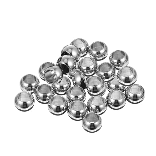 Homoyoyo 100 Stück Edelstahl Schmuckperlen mit Großem Loch Perforierte DIY Perlen für Armbänder Halsketten und Anhänger Langlebige Rostfreie Metallperlen für Schmuckherstellung Homoyoyo 100 Stück Edelstahl Schmuckperlen mit Großem Loch Perforierte DIY Perlen für Armbänder Halsketten und Anhänger Langlebige Rostfreie Metallperlen für Schmuckherstellung von Homoyoyo