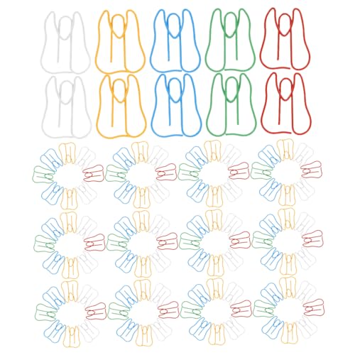 Homoyoyo 100 Stück Farbige Büroklammern süße Büroklammern Büropapierklammern süße Bindeklammern Binder von Homoyoyo