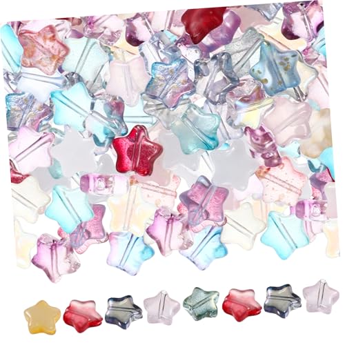 Homoyoyo 100 Stück Glasperlen Sternform Bunte DIY Perlen für Armband Ketten Schmuckherstellung Bastelzubehör Lochperlen für Handgemachten Schmuck Homoyoyo 100 Stück Glasperlen Sternform Bunte DIY Perlen für Armband Ketten Schmuckherstellung Bastelzubehör Lochperlen für Handgemachten Schmuck von Homoyoyo