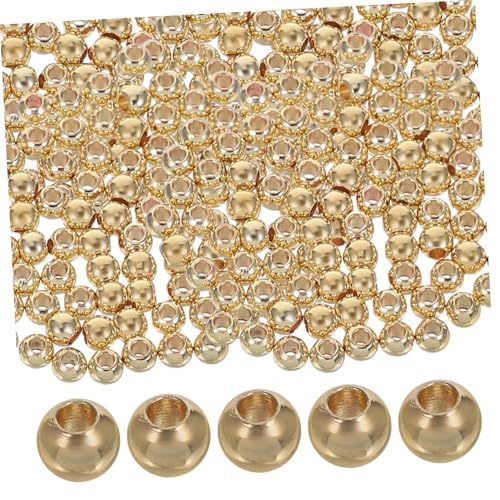 Homoyoyo 100 Stück Gold Plattierte Metallperlen für Schmuckherstellung für Diy Armbänder und Bastelprojekte Homoyoyo 100 Stück Gold Plattierte Metallperlen für Schmuckherstellung für Diy Armbänder und Bastelprojekte von Homoyoyo