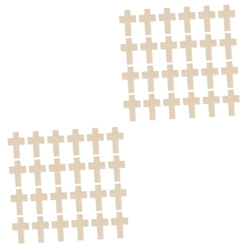 Homoyoyo 100 Stück Holz Kreuz Anhänger - Natürliche Mini Kreuz Charms Für DIY Schmuckherstellung - Bastelprojekte Religiöse Feste Und Sonntagsschule Armbänder Und von Homoyoyo