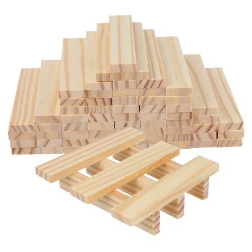 Homoyoyo 100 Stück Holzbausteine Rechteckige Rohholzstäbe für Bauen DIY Basteln Feinmotorik Kreativität Kindergarten Lernspielzeug Homoyoyo 100 Stück Holzbausteine Rechteckige Rohholzstäbe für Bauen DIY Basteln Feinmotorik Kreativität Kindergarten Lernspielzeug von Homoyoyo