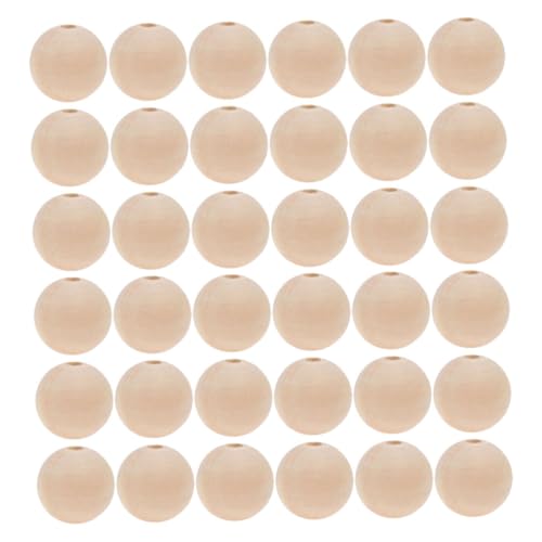 Homoyoyo 100 Stück Holzperlen Rund Unbehandelt Natürliche Holzscheiben für DIY Schmuckherstellung Makramee Schlüsselanhänger und Bastelprojekte von Homoyoyo