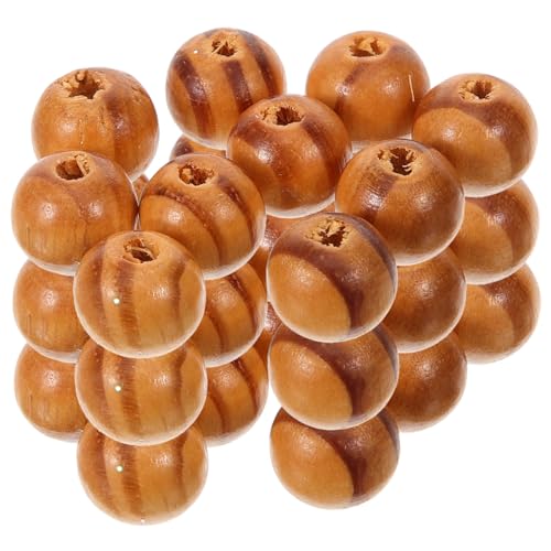 Homoyoyo 100 Stück Holzperlen für DIY Armbänder Bunte Bastelperlen Naturholz für Kinderhandwerk und Schmuckherstellung von Homoyoyo