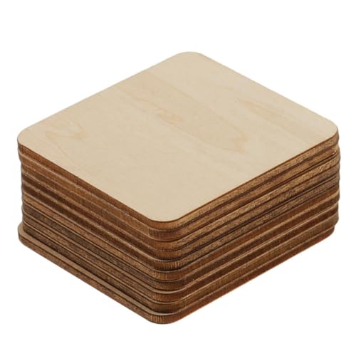 Homoyoyo 100 Stück Holzplatten zum Basteln Quadratische Naturholzscheiben DIY Holzstücke für Malen Schreiben Dekorieren Bastelmaterial Langlebig und Ungiftig Homoyoyo 100 Stück Holzplatten zum Basteln Quadratische Naturholzscheiben DIY Holzstücke für Malen Schreiben Dekorieren Bastelmaterial Langlebig und Ungiftig von Homoyoyo