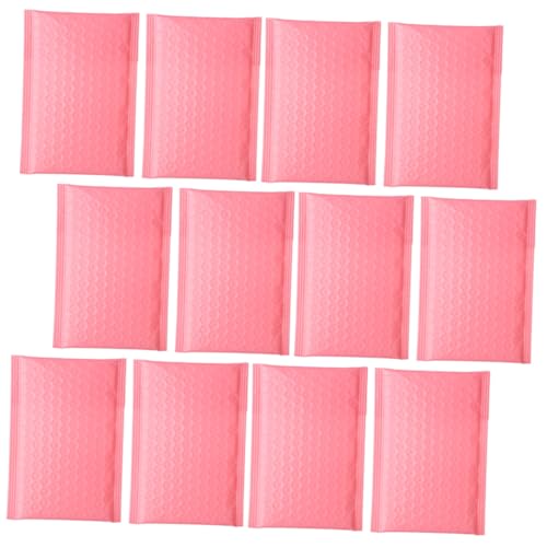 Homoyoyo 100 Stück Kleine Gepolsterte Versandtaschen mit Luftpolsterfolie Reißfest und Stoßdämpfend Selbstklebend Rosa als Verpackungsbeutel für Schmuck und Kleine Produkte Sicherer von Homoyoyo