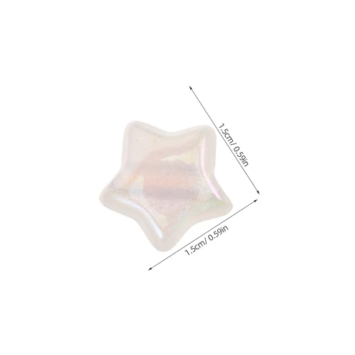 Homoyoyo 100 Stück Kunststoff Stern Perlen Frosted Sternförmige Spacer Beads für DIY Schmuck Herstellen Armband Halskette Ohrring Zubehör von Homoyoyo