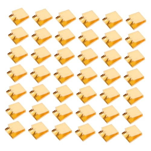 Homoyoyo 100 Stück Kupfer Crimp Enden Metall Ribbon Clamps Antirutsch Kordelstopper für DIY Schmuckherstellung Choker Anhänger Taschen Kleidung Zubehör von Homoyoyo