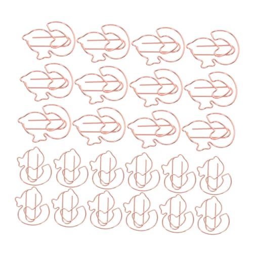 Homoyoyo 100 Stück Metall Büroklammern Tierform Entenform Stabile Kleine Dekorative Clips Langlebig und Praktisch für Büro Schule Dokumentenorganisation und Kreative Lesezeichen Homoyoyo 100 Stück Metall Büroklammern Tierform Entenform Stabile Kleine Dekorative Clips Langlebig und Praktisch für Büro Schule Dokumentenorganisation und Kreative Lesezeichen von Homoyoyo
