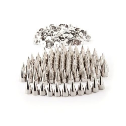 Homoyoyo 100 Stück Metall Kegelnieten Schraubverschluss DIY Punk Stil Spikes Langlebige Aluminiumlegierung Silberfarbene Schraubnieten für Leder Taschen Schuhe Jacken Dekoration Homoyoyo 100 Stück Metall Kegelnieten Schraubverschluss DIY Punk Stil Spikes Langlebige Aluminiumlegierung Silberfarbene Schraubnieten für Leder Taschen Schuhe Jacken Dekoration von Homoyoyo