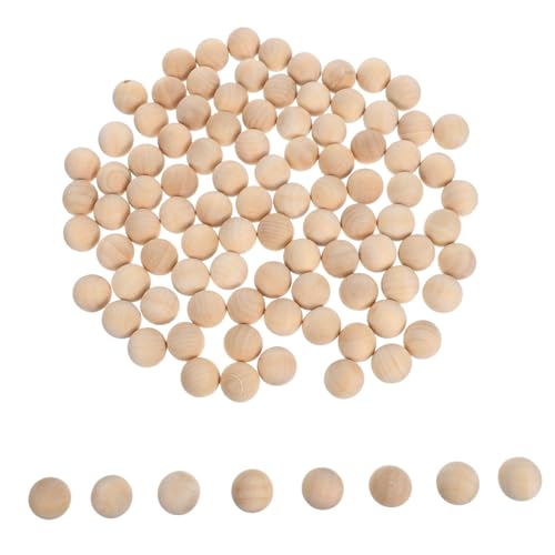 Homoyoyo 100 Stück Naturbelassene Holzkugeln ohne Loch Unbehandelte Solide Holzperlen für DIY Schmuck Bastelprojekte Lernspielzeug und Dekorationen Homoyoyo 100 Stück Naturbelassene Holzkugeln ohne Loch Unbehandelte Solide Holzperlen für DIY Schmuck Bastelprojekte Lernspielzeug und Dekorationen von Homoyoyo