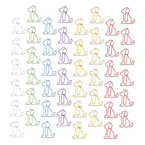Homoyoyo 100 Stück Niedliche Büroklammern Hund Form Bunte Papierklammern Lesezeichen und Planer Clips Multifunktionale Dokumentenhalter Bürobedarf für Zuhause und Büro von Homoyoyo