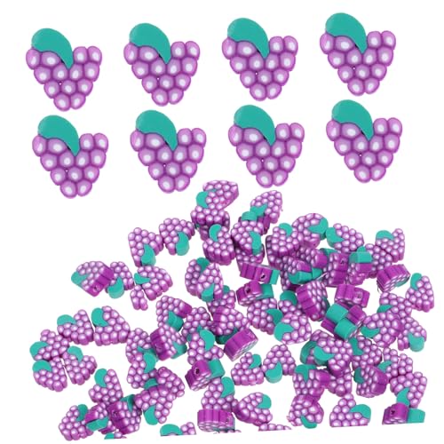Homoyoyo 100 Stück Perlen Polymer für Schmuckherstellung Mini Trauben Form Abstandshalter für Armbänder und Bastelbedarf Diy Projekte von Homoyoyo