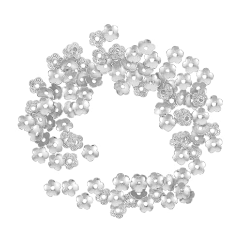 Homoyoyo 100 Stück Perlenkappen Blumenform Antik Silber Spacer Beads Endkappen aus Metall für Schmuckherstellung DIY Armband Halskette Ohrringe Zubehör Homoyoyo 100 Stück Perlenkappen Blumenform Antik Silber Spacer Beads Endkappen aus Metall für Schmuckherstellung DIY Armband Halskette Ohrringe Zubehör von Homoyoyo