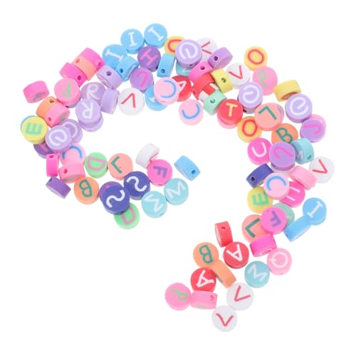 Homoyoyo 100 Stück Polymer Clay Buchstabenperlen Flach Weiche Schmuckperlen für DIY Armbänder Halsketten Bastelperlen zum Auffädeln Bunte Spacer Perlen und Alphabetperlen Homoyoyo 100 Stück Polymer Clay Buchstabenperlen Flach Weiche Schmuckperlen für DIY Armbänder Halsketten Bastelperlen zum Auffädeln Bunte Spacer Perlen und Alphabetperlen von Homoyoyo