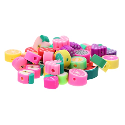 Homoyoyo 100 Stück Polymer Clay Bunte Spacer Perlen für DIY Schmuck Armbänder und Bastelzubehör für Kreative Projekte von Homoyoyo