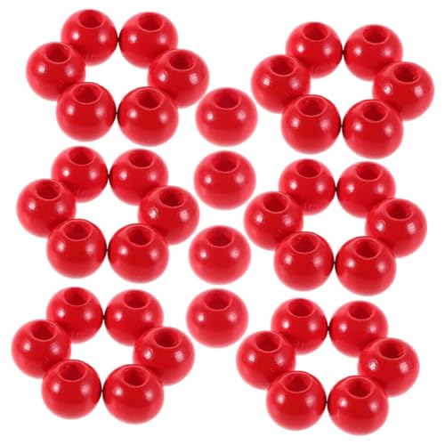 Homoyoyo 100 Stück Rote Holzperlen mit Großem Loch für Diy Schmuck Spacer Perlen Makramee Basteln Holzperlen für Girlanden Weihnachtsdeko und Hausdekoration Homoyoyo 100 Stück Rote Holzperlen mit Großem Loch für Diy Schmuck Spacer Perlen Makramee Basteln Holzperlen für Girlanden Weihnachtsdeko und Hausdekoration von Homoyoyo