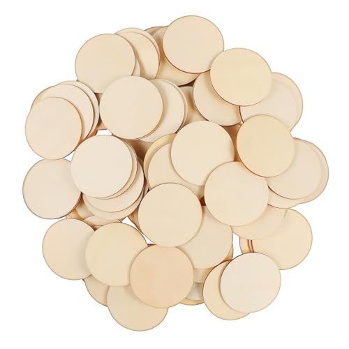 Homoyoyo 100 Stück Runde Holzscheiben Unbemalt Stabile Holzkreise für Basteln Dekoration DIY Ornamente Holzscheiben zum Bemalen und Verzieren Homoyoyo 100 Stück Runde Holzscheiben Unbemalt Stabile Holzkreise für Basteln Dekoration DIY Ornamente Holzscheiben zum Bemalen und Verzieren von Homoyoyo