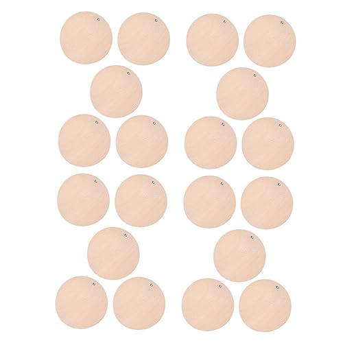 Homoyoyo 100 Stück Runde Holzscheiben mit Loch Stabile DIY Holzplättchen Naturholz für Schmuck Basteln Anhänger und Kreative Handwerksprojekte Robust und Langlebig Homoyoyo 100 Stück Runde Holzscheiben mit Loch Stabile DIY Holzplättchen Naturholz für Schmuck Basteln Anhänger und Kreative Handwerksprojekte Robust und Langlebig von Homoyoyo