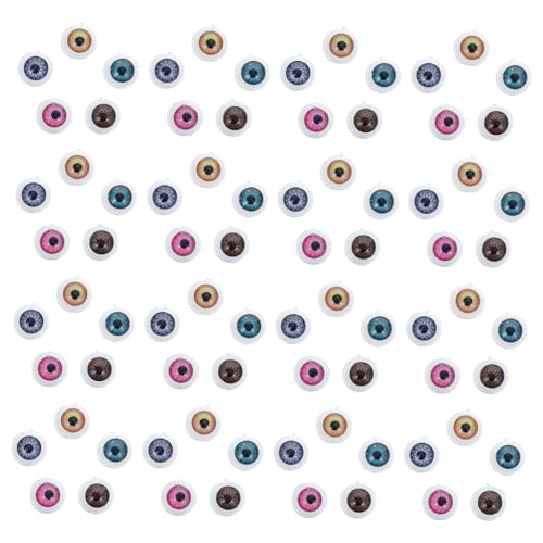 Homoyoyo 100 Stück Runde Puppenaugen Mischfarben DIY Bastelaugen für Dekoration Bastelzubehör für Homoyoyo 100 Stück Runde Puppenaugen Mischfarben DIY Bastelaugen für Dekoration Bastelzubehör für von Homoyoyo