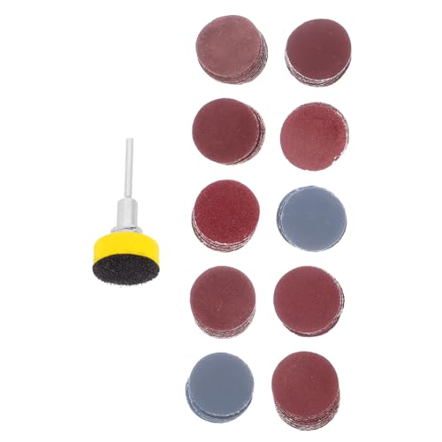 Homoyoyo 100 Stück Scheibenschleifpapier mit Samtrücken Schleifpad Holz Schleifpapier Schleifscheibe für Bohrmaschine Schleifpapier für Holzscheibe Schleifpapier für Metall Beflockung von Homoyoyo