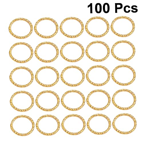 Homoyoyo 100 Stück Schnallenringe Vergoldet Perlen Für Schmuckhersteller Schmuckset Bulk-schmuck Schlüsselanhänger Zum Basteln Biegeringe Für Die Schmuckherstellung Golden von Homoyoyo