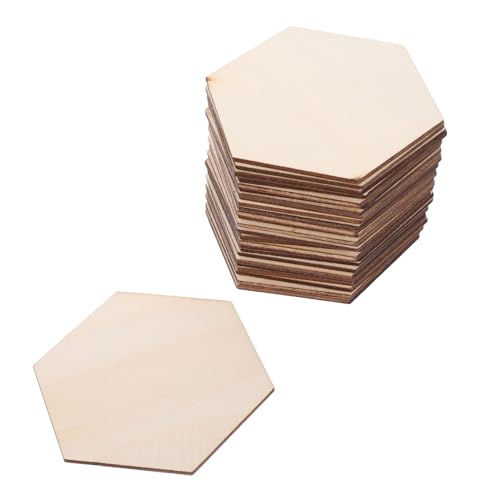 Homoyoyo 100 Stück Sechseckige Holzscheiben aus Naturholz Blanko Holzausschnitte für DIY Bastelprojekte Handbemalbare Holzplatten für Wand Wohnungsdekoration Kreative Holzhexagone für Homoyoyo 100 Stück Sechseckige Holzscheiben aus Naturholz Blanko Holzausschnitte für DIY Bastelprojekte Handbemalbare Holzplatten für Wand Wohnungsdekoration Kreative Holzhexagone für von Homoyoyo