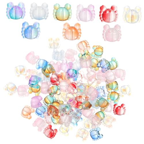 Homoyoyo 100 Stück Teiliges Bunte Glasperlen Krabbenform Lose Schmuckperlen für DIY Armbänder Ohrringe Bastelperlen für Erwachsene Kleine Perlen Handliche Bastelaccessoires Homoyoyo 100 Stück Teiliges Bunte Glasperlen Krabbenform Lose Schmuckperlen für DIY Armbänder Ohrringe Bastelperlen für Erwachsene Kleine Perlen Handliche Bastelaccessoires von Homoyoyo