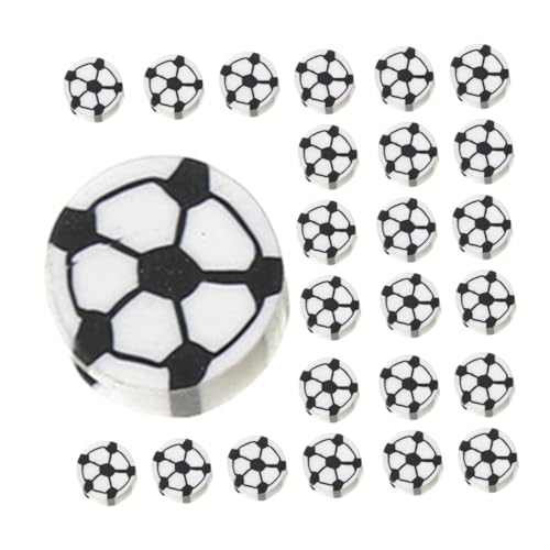 Homoyoyo 100 Stück Teiliges Fußball Perlen aus Langlebigem Material Lose Bastelperlen für DIY Schmuckherstellung Geeignet für Armbänder Halsketten Ohrringe Kreative Bastelprojekte von Homoyoyo