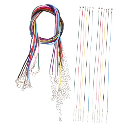 Homoyoyo 100 Stück Teiliges Gewachstes Lederband mit Metallverschluss Bunte Schmuckkordeln für DIY Halsketten Armbänder Fußkettchen Hautfreundlich Langlebig Vielseitig für Homoyoyo 100 Stück Teiliges Gewachstes Lederband mit Metallverschluss Bunte Schmuckkordeln für DIY Halsketten Armbänder Fußkettchen Hautfreundlich Langlebig Vielseitig für von Homoyoyo