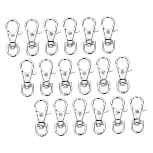 Homoyoyo 100 Stück Teiliges Metall Lobster Karabiner Drehbar Langlebige Zinklegierung Kompakte Vielseitig für Schlüsselanhänger Lanyards DIY Schmuck und Taschenanhänger von Homoyoyo
