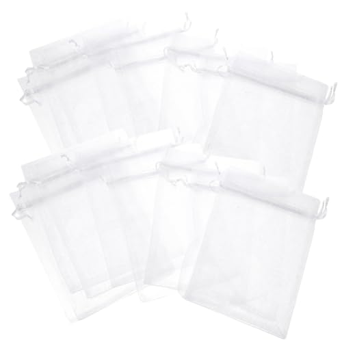 Homoyoyo 100 Stück Teiliges Organzasäckchen Weiß mit Kordelzug Transparente Schmuck Geschenkbeutel für Hochzeit Gastgeschenke Candy Bags Vielseitig Verwendbar und Leicht Transportierbar Homoyoyo 100 Stück Teiliges Organzasäckchen Weiß mit Kordelzug Transparente Schmuck Geschenkbeutel für Hochzeit Gastgeschenke Candy Bags Vielseitig Verwendbar und Leicht Transportierbar von Homoyoyo