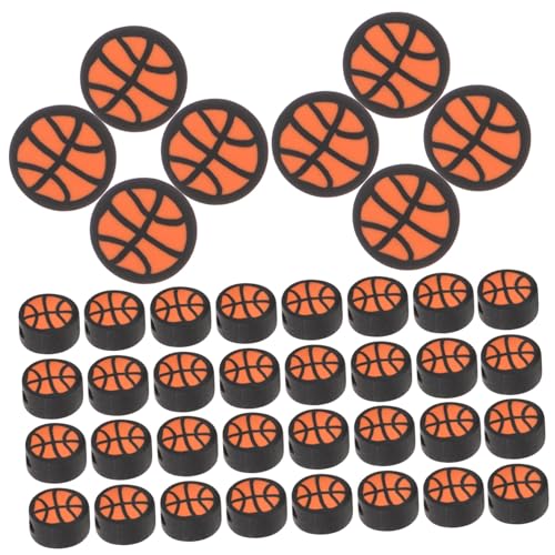 Homoyoyo 100 Stück Teiliges Polymer Clay Basketball Perlen DIY Schmuckperlen mit Leichte Armband Halskettenperlen für Basteln und Handgemachte Accessoires von Homoyoyo