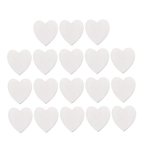 Homoyoyo 100 Stück Teiliges Set Weiße Holzblüten mit Fünf Blütenblättern Herzförmige Holzornamente zum Basteln DIY Dekoration für Hochzeit Party Desktop Handgefertigte Blumige Dekoideen von Homoyoyo