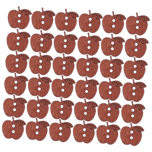 Homoyoyo 100 Stück Vintage Apfel Holzknöpfe Doppelöse Natürliche Diy Nähknöpfe Für Jacken Hemden Und Hosen Nachhaltig Robuste Befestigung Mit Glatten Kanten Für Komfortables Nähen von Homoyoyo