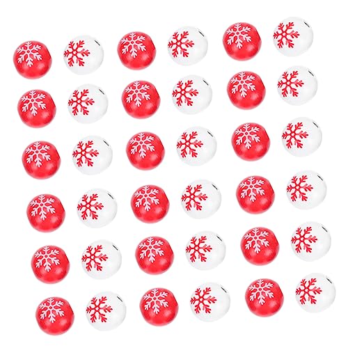 Homoyoyo 100 Stück Weihnachts Holzperlen mit Schneeflockenmuster DIY Schmuck und Bastelzubehör Farbige Holzperlen Rot Weiß Festliche Winterdeko für Kreative Handwerksprojekte Homoyoyo 100 Stück Weihnachts Holzperlen mit Schneeflockenmuster DIY Schmuck und Bastelzubehör Farbige Holzperlen Rot Weiß Festliche Winterdeko für Kreative Handwerksprojekte von Homoyoyo