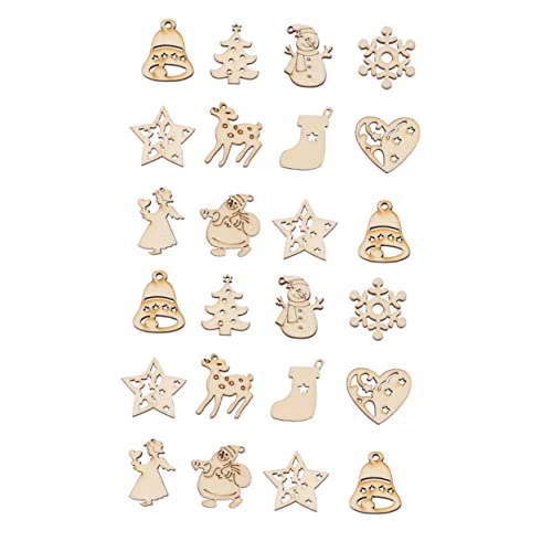 Homoyoyo 100 Stück Weihnachts Holzscheiben Unfertige Holzanhänger für DIY Bastelprojekte Gemischte Schneemann Rentier Motive Mittlere Natürliche Holzchips für Kreative Dekorationen Homoyoyo 100 Stück Weihnachts Holzscheiben Unfertige Holzanhänger für DIY Bastelprojekte Gemischte Schneemann Rentier Motive Mittlere Natürliche Holzchips für Kreative Dekorationen von Homoyoyo