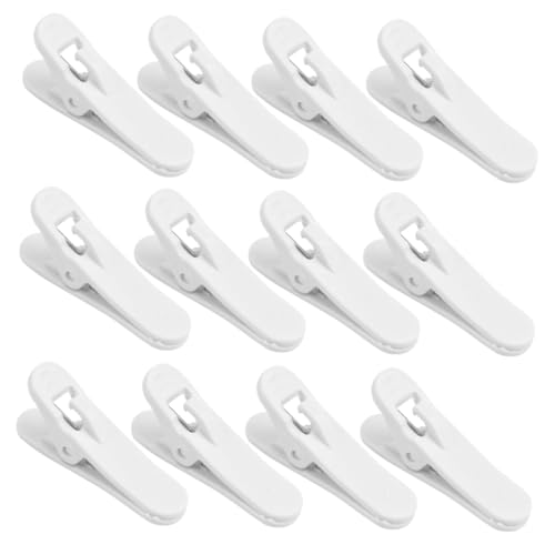 Homoyoyo 100 Stück Weiße Alligator Klemmen Ohrhörerkabel Clips aus Robustem Kunststoff Kabelhalter zur Festen Befestigung an Kleidung Geeignet für Handy und Headsets Kabelmanagement von Homoyoyo