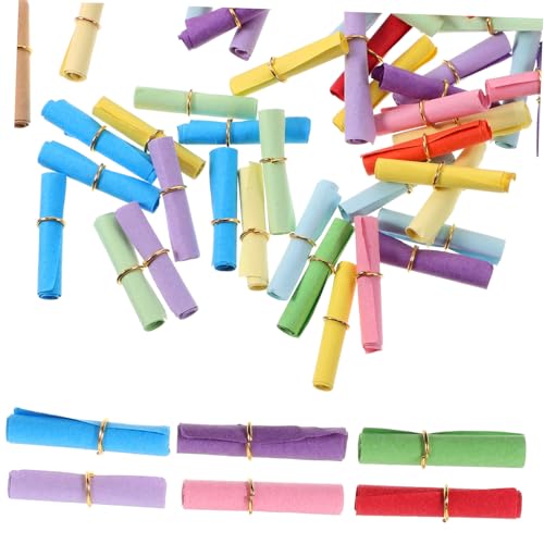 Homoyoyo 100 Stück Wunschnotiz Mini wünschen Schreiben Journaling Wünsche Flasche kleine Wunschfläschchen Flaschenpost Papier von Homoyoyo