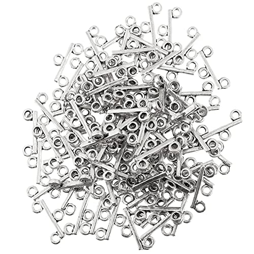 Homoyoyo 100 Stück armband legierung verschlüsse armband schmuck handwerk Halskette für Crimpen selbstgemachter Verschluss Schmuckzubehör schmuck handwerk verschlüsse selber machen Silver von Homoyoyo
