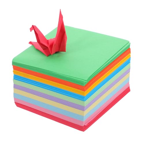 Homoyoyo 1000 Stück Doppelseitiges Origami Faltpapier Quadratisch Bunt Glattes Bastelpapier für DIY Kunst Scrapbooking Gruppenprojekte Kreative Papierbögen für Faltkunst von Homoyoyo