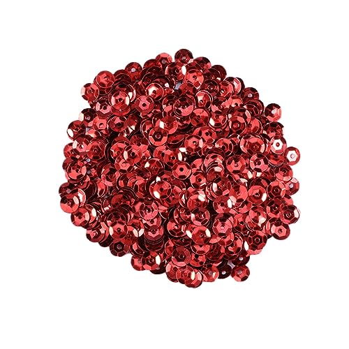 Homoyoyo 1000Stücke Pailletten Lose Pailletten für DIY Bastelarbeiten Hochzeitsdekoration Schmuckherstellung Handtaschen Glänzende Zubehörteile Rot von Homoyoyo