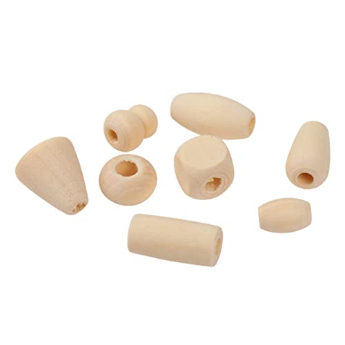 Homoyoyo 100Stücke DIY Holzperlen Naturholz Kreative Bastelperlen für Schmuckherstellung Dekoration und Heimprojekte Robuste und Langlebige Materialien für Designs von Homoyoyo